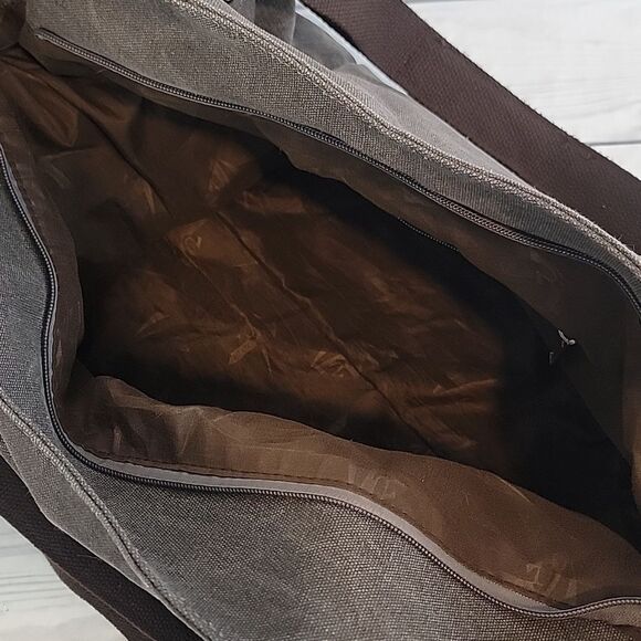 Canvas tote bag large capacity - solid grey oversized - Picture 4 of 11